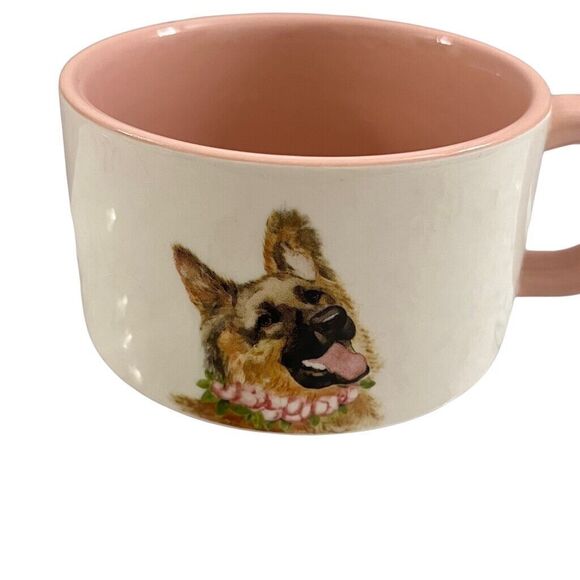 Set of 3 Peir 1 Dolomite Pink & White Stackable Dog Mugs - Picture 3 of 8